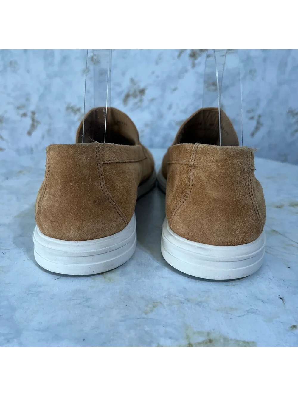 Peter Millar Mens Size 8M Shoes Brown White Suede Comfort Casual  Moc Toe Loafer